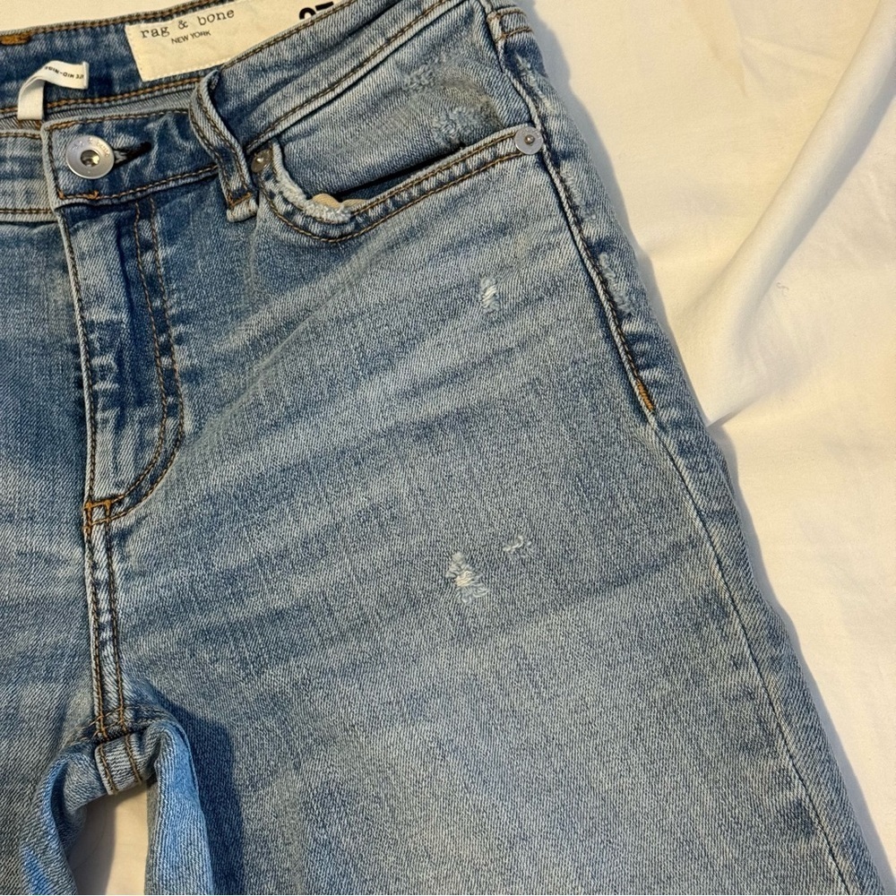 rag & bone Light Blue Straight Leg Jeans - Picture 2 of 10